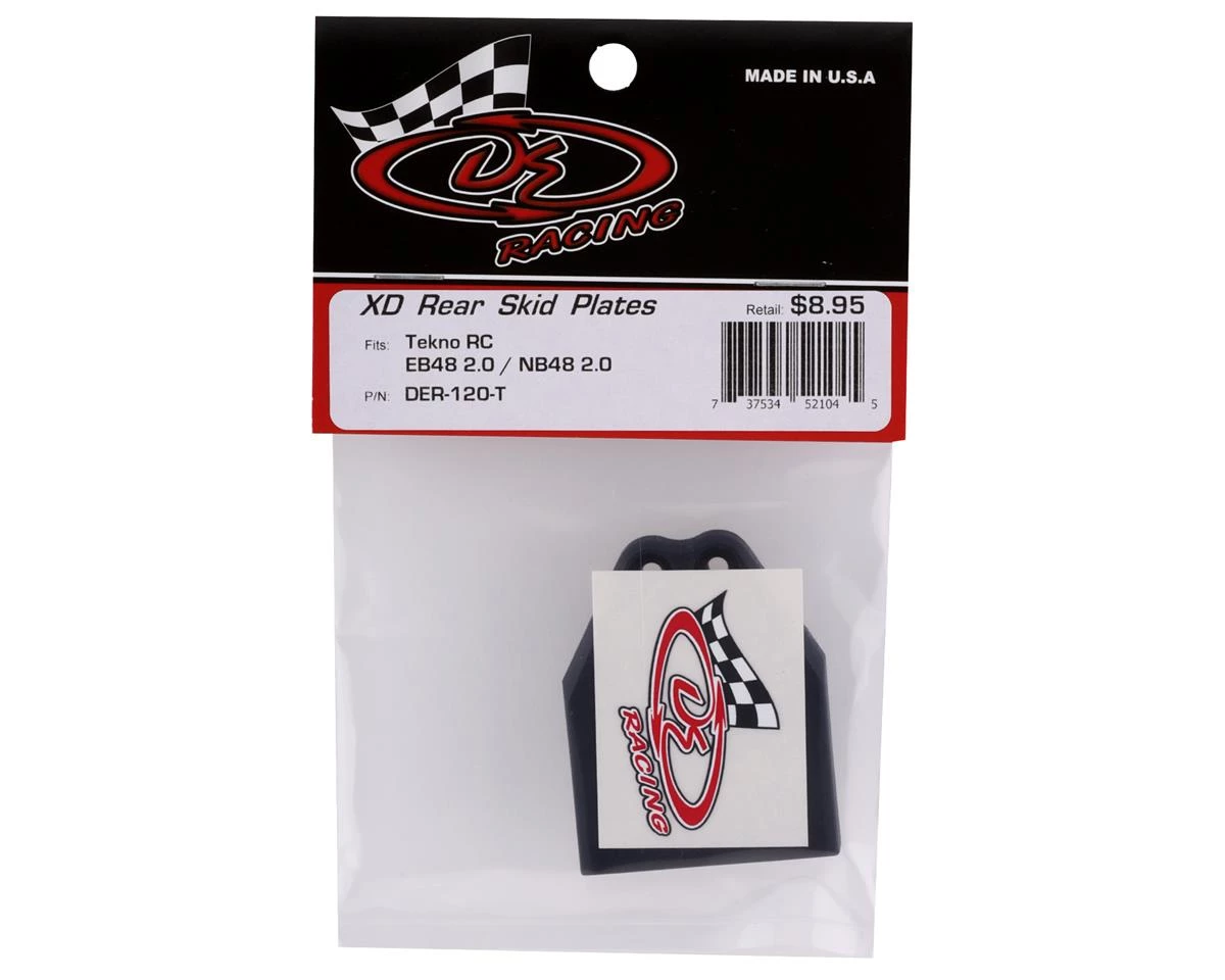 DE Racing Tekno EB48 2.0/NB48 2.0 XD "Extreme Duty" Rear Skid Plates (3) 4 DE Racing Tekno EB48 2.0/NB48 2.0 XD "Extreme Duty" Rear Skid Plates (3) - Image 2