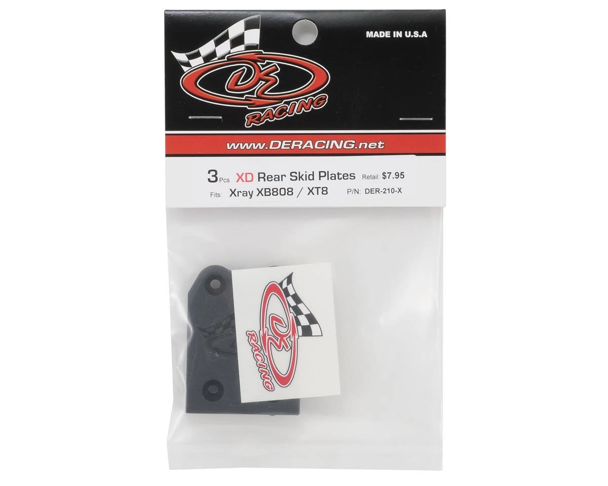 DE Racing XD "Extreme Duty" Rear Skid Plates (3) (XRAY XB808/XB8/XT8) 4 DE Racing XD "Extreme Duty" Rear Skid Plates (3) (XRAY XB808/XB8/XT8) - Image 2