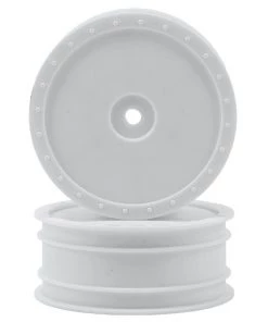 DE Racing 12mm Hex "Borrego" 2.2 4WD Front Buggy Wheel (2) (ZX6) (White)