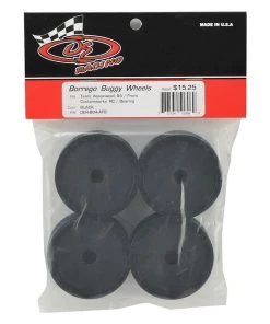 DE Racing "Borrego" 2.2 1/10 Buggy Front Wheels (4) (B4) (Black) (Bearing) -DE Racing Official Shop der bb4 afb 2