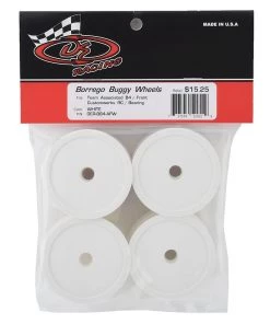 DE Racing "Borrego" 2.2 1/10 Buggy Front Wheels (White) (4) (B4) (Pins) -DE Racing Official Shop der bb4 afw 2