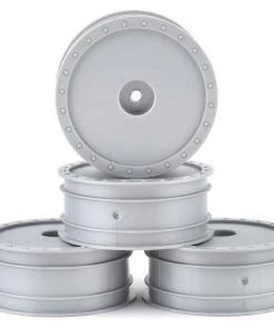 DE Racing 12mm Hex "Borrego" 2.2 1/10 Buggy Front Wheels (Silver) (4) (B6/RB6)