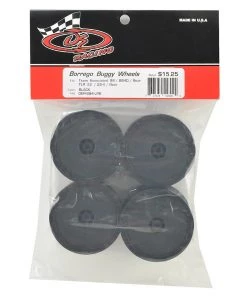DE Racing 12mm Hex "Borrego" 2.2 1/10 Buggy Rear Wheels (4) (B6/22) (Black) -DE Racing Official Shop der bb4 lrb 2