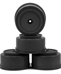 DE Racing 12mm Hex "Borrego" Short Course Wheels w/3mm Offset (Black) (4) (SC5M)