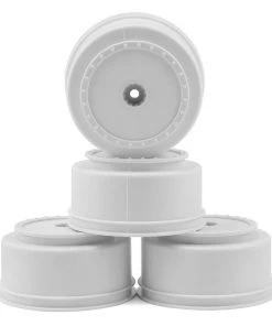 DE Racing 12mm Hex "Borrego" Short Course Wheels w/3mm Offset (White) (4) (SC5M)