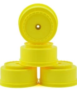 DE Racing 12mm Hex "Borrego" Short Course Wheels w/3mm Offset (Yellow) (4) (SC5M)