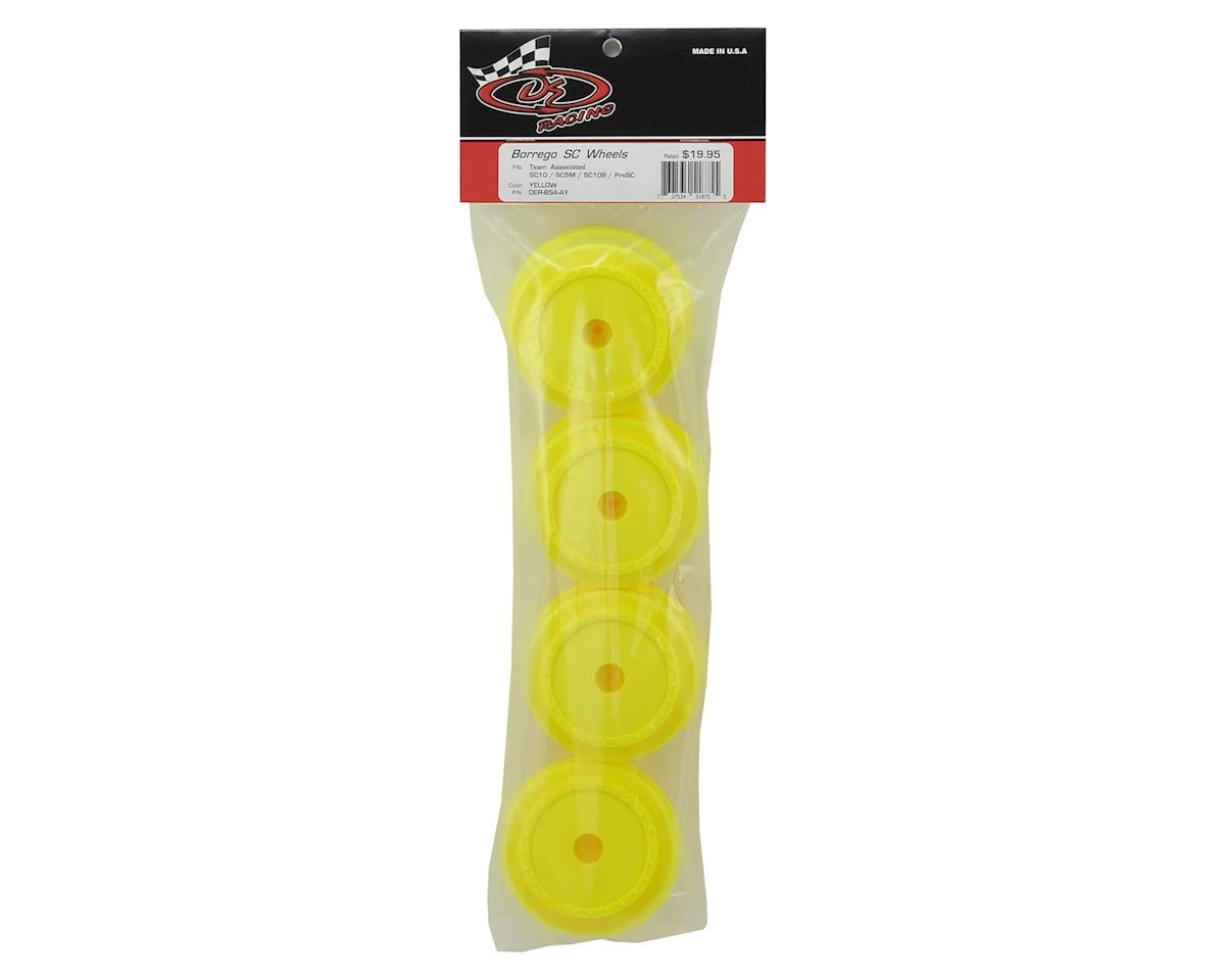 DE Racing 12mm Hex "Borrego" Short Course Wheels w/3mm Offset (Yellow) (4) (SC5M) 5 DE Racing 12mm Hex "Borrego" Short Course Wheels w/3mm Offset (Yellow) (4) (SC5M) - Image 3