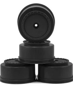 DE Racing 12mm Hex "Borrego" Short Course Wheels (Black) (4) (22SCT/TEN-SCTE)