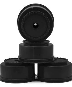 DE Racing 12mm Hex "Borrego" Short Course Wheels (Black) (4) (SC6/Slash/Blitz)