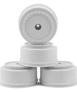 DE Racing 12mm Hex "Borrego" Short Course Wheels (White) (4) (SC6/Slash/Blitz)