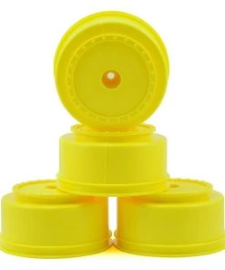 DE Racing 12mm Hex "Borrego" Short Course Wheels (Yellow) (4) (SC6/Slash/Blitz)