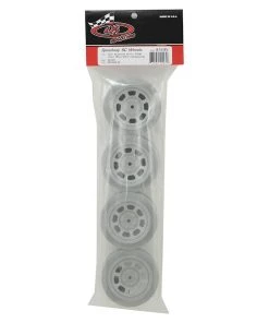 DE Racing Speedway SC Dirt Oval Wheels (Silver) (4) (+3mm Offset/29mm Backspace) (SC10/SC5M) w/12mm Hex -DE Racing Official Shop der ds4 as 2