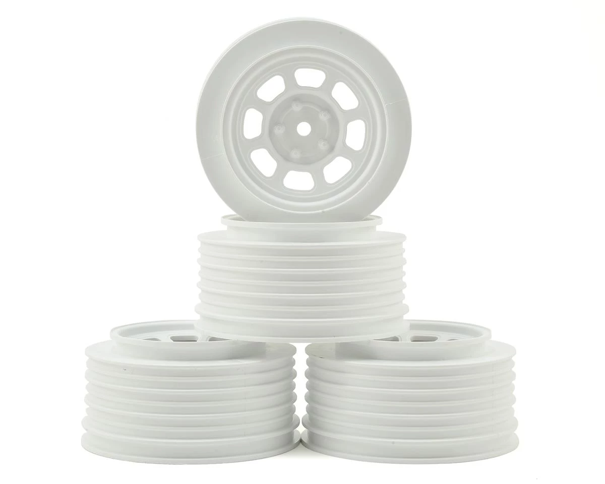 DE Racing Speedway SC Dirt Oval Wheels (White) (4) (+3mm Offset/29mm Backspace) (SC10/SC5M) w/12mm Hex 3 DE Racing Speedway SC Dirt Oval Wheels (White) (4) (+3mm Offset/29mm Backspace) (SC10/SC5M) w/12mm Hex