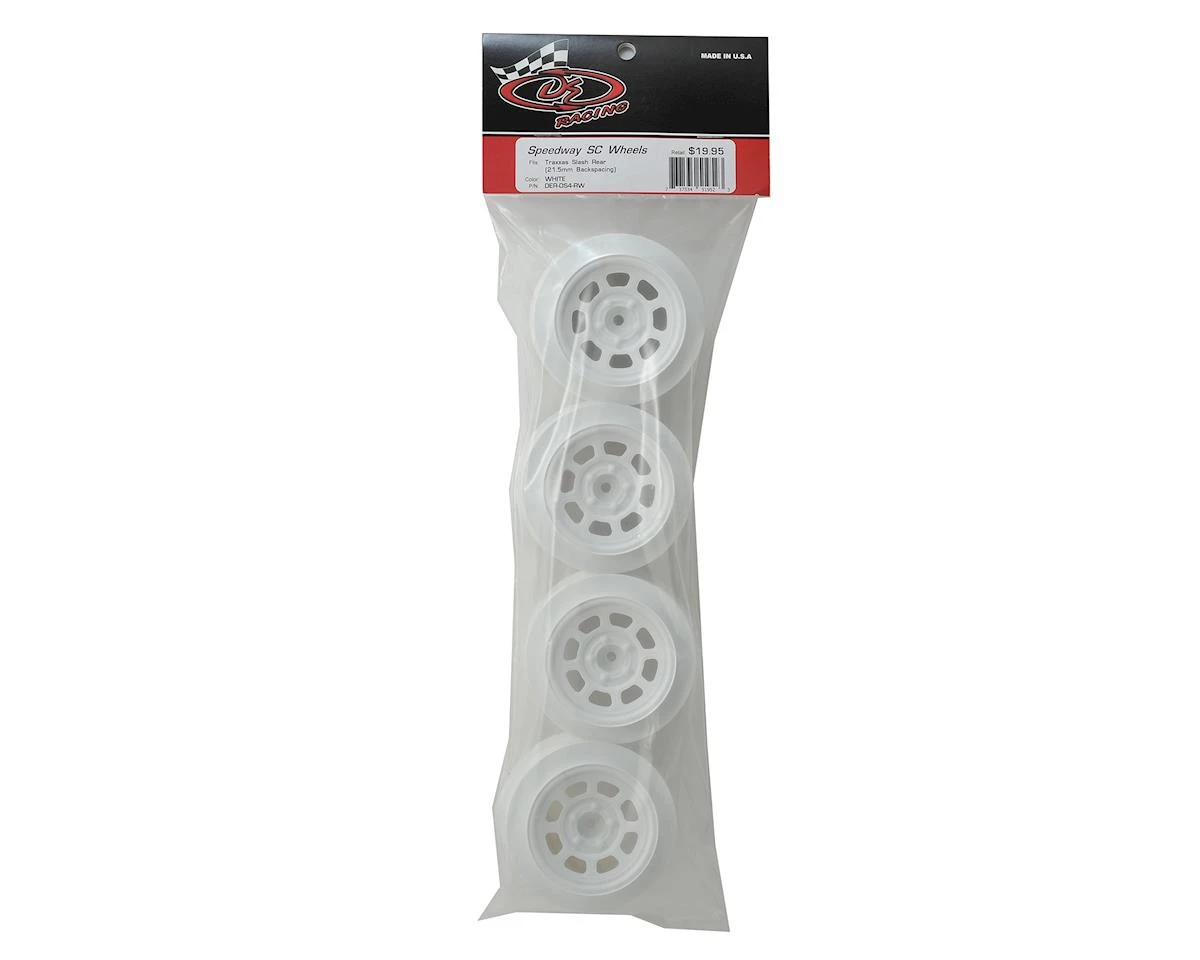 DE Racing Speedway Short Course Wheels (White) (4) (21.5mm Backspace) (Slash Rear) w/12mm Hex 5 DE Racing Speedway Short Course Wheels (White) (4) (21.5mm Backspace) (Slash Rear) w/12mm Hex - Image 3