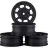 DE Racing Speedway Front Wheels (Black) (4) (Custom Works/B6)