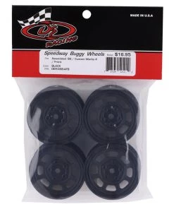 DE Racing Speedway Front Wheels (Black) (4) (Custom Works/B6) -DE Racing Official Shop der dsb afb 2
