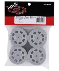 DE Racing Speedway Front Wheels (Silver) (4) (Custom Works/B6) -DE Racing Official Shop der dsb afs 2