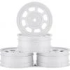 DE Racing Speedway Front Wheels (White) (4) (Custom Works/B6)
