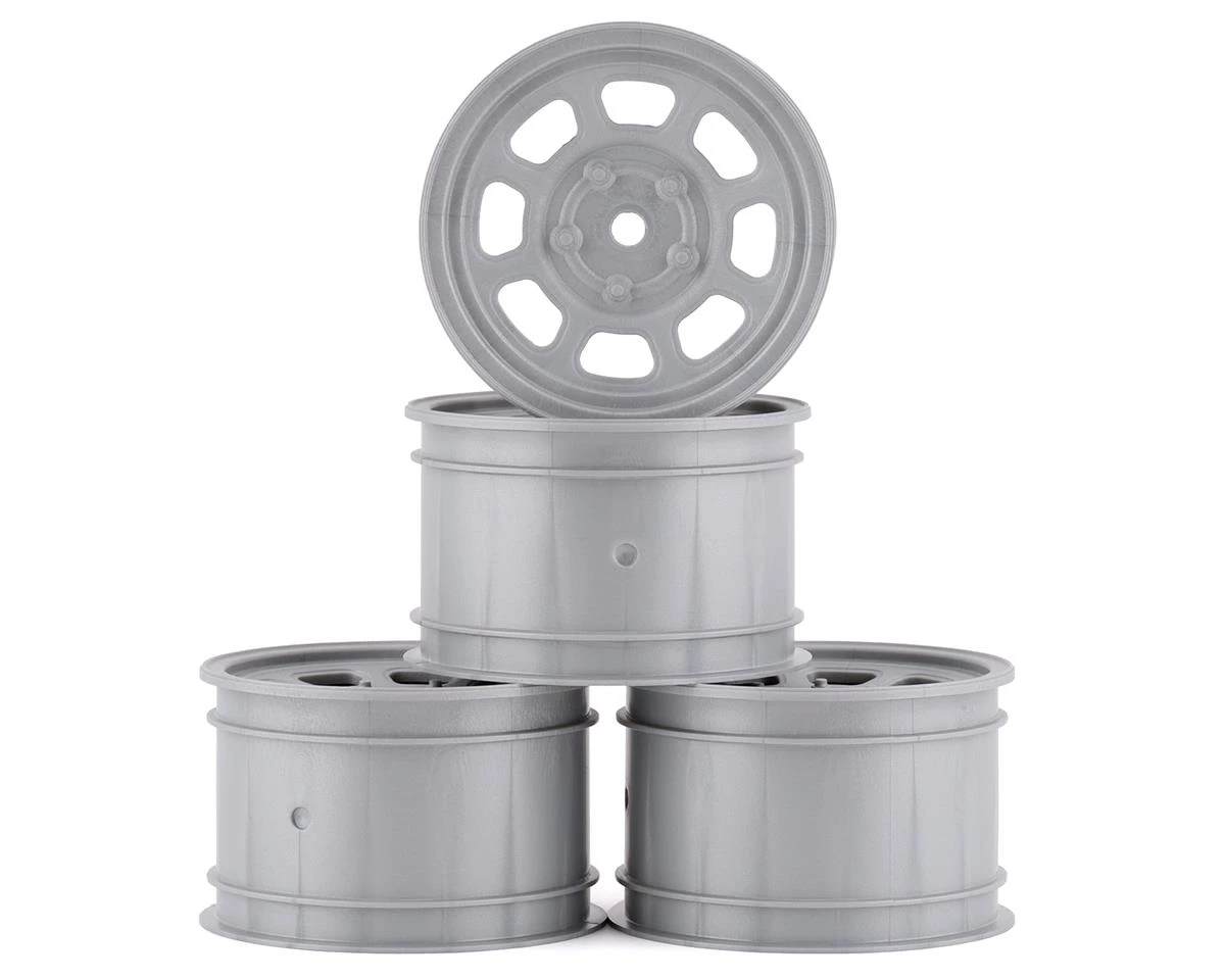 DE Racing Speedway Rear Wheels (Silver) (4) (Custom Works/B6) 3 DE Racing Speedway Rear Wheels (Silver) (4) (Custom Works/B6)