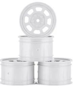 DE Racing Speedway Rear Wheels (White) (4) (Custom Works/B6)