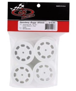 DE Racing Speedway Rear Wheels (White) (4) (Custom Works/B6) -DE Racing Official Shop der dsb arw 2