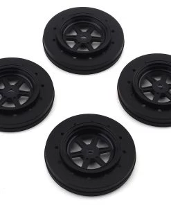 DE Racing Gambler Drag Racing Front Wheels (Black) w/12mm Hex