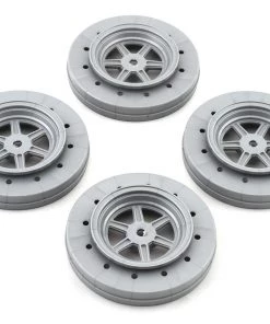 DE Racing Gambler Drag Racing Front Wheels (Silver) w/12mm Hex