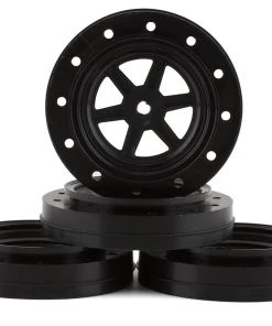 DE Racing Gambler Low Profile Drag Racing Front Wheels (Black) (4) w/12mm Hex