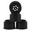DE Racing Gambler Rear Late Model Wheels (AE/TLR) (Black) w/12mm Hex