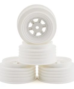 DE Racing Gambler Front Wheels (AE Offset) (White) w/12mm Hex