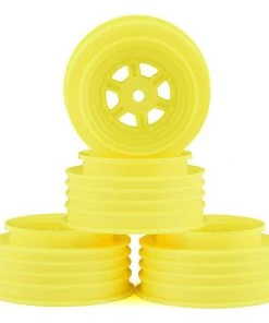 DE Racing Gambler Front Wheels (AE Offset) (Yellow) w/12mm Hex
