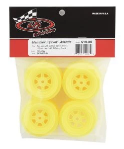 DE Racing Gambler Front Wheels (AE Offset) (Yellow) w/12mm Hex -DE Racing Official Shop der gsf ay 2