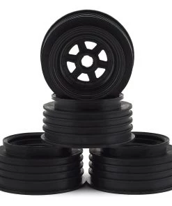 DE Racing Gambler 3/8" Bearing Front Wheels (Custom Works/GFRP) (Black)