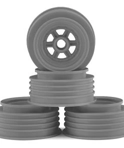 DE Racing Gambler 3/8" Bearing Front Wheels (Custom Works/GFRP) (Silver)