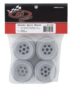 DE Racing Gambler 3/8" Bearing Front Wheels (Custom Works/GFRP) (Silver) -DE Racing Official Shop der gsf cs 2