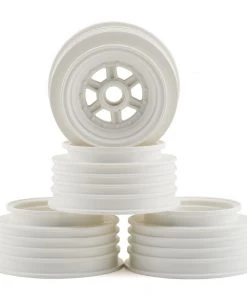 DE Racing Gambler 3/8" Bearing Front Wheels (Custom Works/GFRP) (White)