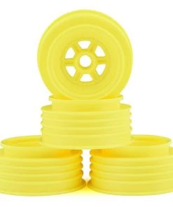 DE Racing Gambler 3/8" Bearing Front Wheels (Custom Works/GFRP) (Yellow)