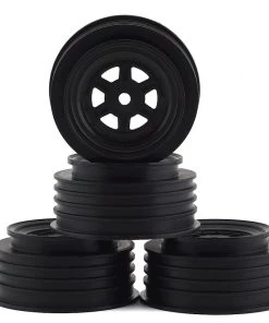 DE Racing Gambler Front Wheels (TLR Offset) (Black) w/12mm Hex