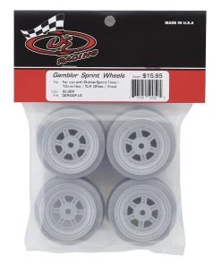 DE Racing Gambler Front Wheels (TLR Offset) (Silver) w/12mm Hex -DE Racing Official Shop der gsf ls 2