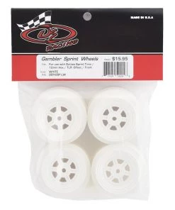 DE Racing Gambler Front Wheels (TLR Offset) (White) w/12mm Hex -DE Racing Official Shop der gsf lw 2