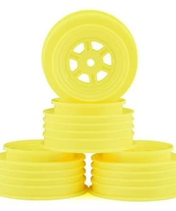 DE Racing Gambler Front Wheels (TLR Offset) (Yellow) w/12mm Hex