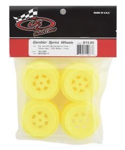 DE Racing Gambler Front Wheels (TLR Offset) (Yellow) w/12mm Hex -DE Racing Official Shop der gsf ly 2