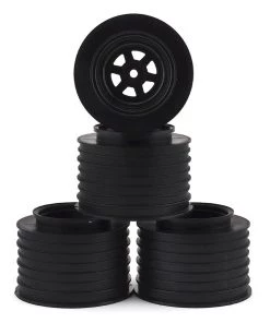 DE Racing Gambler Rear Sprint Wheels (AE/TLR) (Black) w/12mm Hex