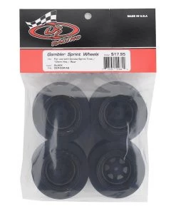 DE Racing Gambler Rear Sprint Wheels (AE/TLR) (Black) w/12mm Hex -DE Racing Official Shop der gsr ab 2