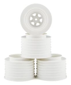 DE Racing Gambler Rear Sprint Wheels (AE/TLR) (White) w/12mm Hex