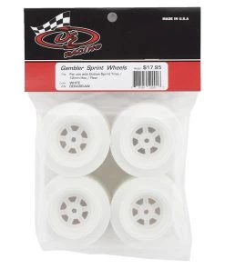 DE Racing Gambler Rear Sprint Wheels (AE/TLR) (White) w/12mm Hex -DE Racing Official Shop der gsr aw 2