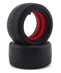 DE Racing Phenom Dirt Oval 2.2 Buggy Rear Tires w/Red Insert (2) (Clay)
