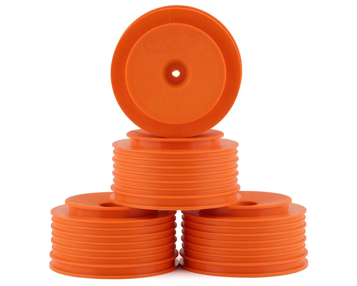 DE Racing "Speedline PLUS" Short Course Wheels (Orange) (4) (SC5M) w/12mm Hex 3 DE Racing "Speedline PLUS" Short Course Wheels (Orange) (4) (SC5M) w/12mm Hex