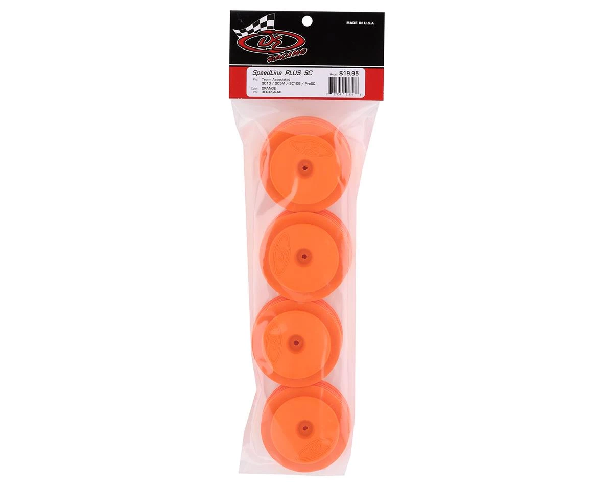 DE Racing "Speedline PLUS" Short Course Wheels (Orange) (4) (SC5M) w/12mm Hex 5 DE Racing "Speedline PLUS" Short Course Wheels (Orange) (4) (SC5M) w/12mm Hex - Image 3