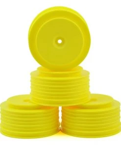 DE Racing Speedline PLUS Short Course Wheels (Yellow) (4) w/12mm Hex (22SCT/TEN-SCTE/SCT410)